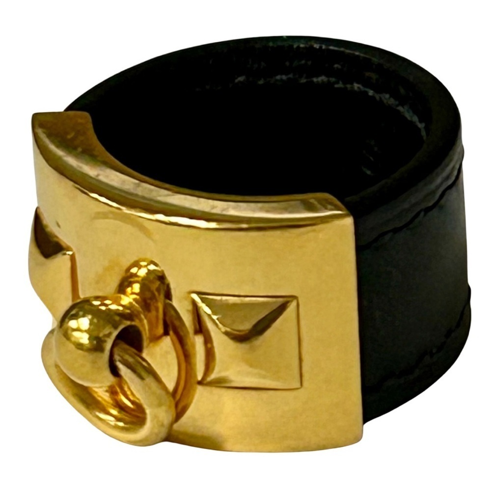 Hermès Collier de Chien Leather & Gold-Tone Ring - Picture 5 of 8